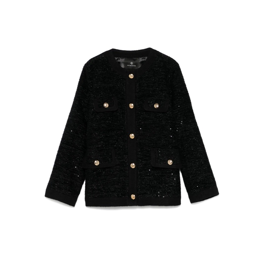 Anine Bing Lydia Women's Jacket, Black, NWT, S. Gold Colored Buttons